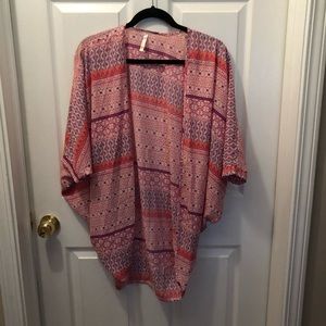 Pink patterned cardigan